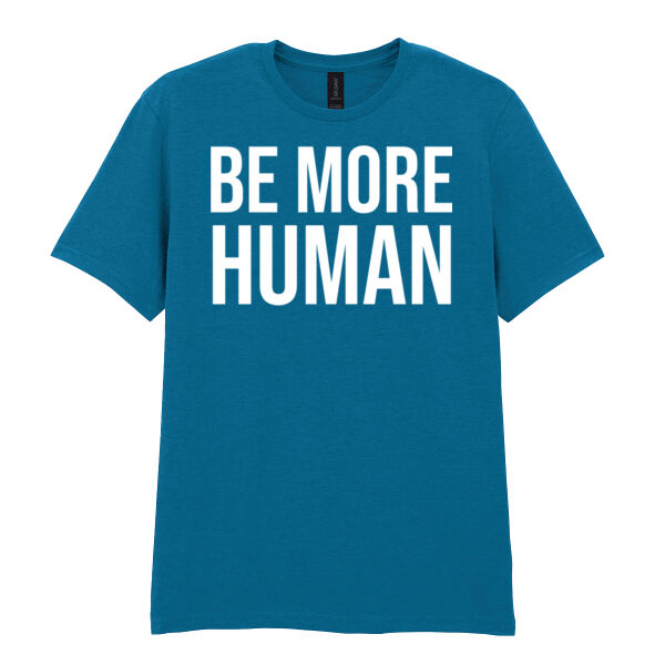 Be More Human - Regular T-Shirt - White Print Thumbnail
