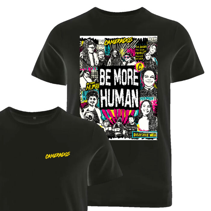 Be More Human - Breast & Back Print - Regular T-Shirt Thumbnail